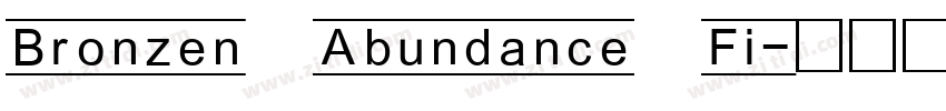 Bronzen Abundance Fi字体转换